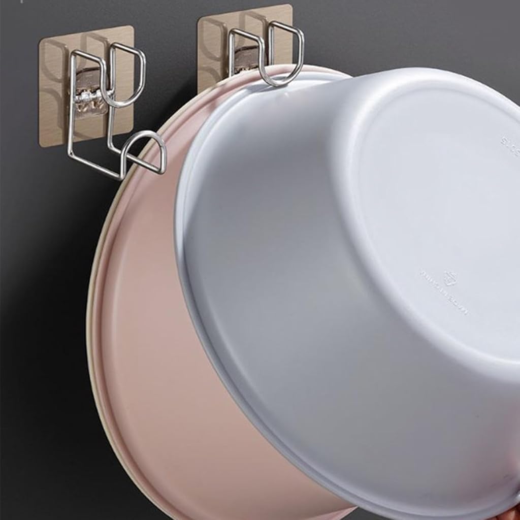 HASTHIP® 2Pcs Wash Basin Hooks, Adhesive Washbasin, Wall Mounted Washbasin Hanger, Metal Robe and Towel Hook, Multifunctional Basin Hanger Siding Hook for Kitchen Bathroom Toilet HASTHIP® 2Pcs Wash Basin Hooks, Adhesive Washbasin, Wall Mounted Washbasin Hanger, Metal Robe and Towel Hook, Multifunctional Basin Hanger Siding Hook for Kitchen Bathroom Toilet